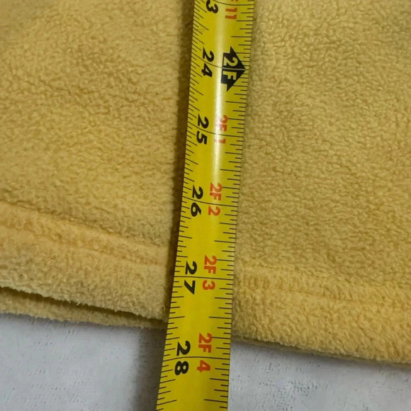 90’s San Francisco Tourist Zip Up Fleece Jacket XL Overized Unisex Yellow Navy - Picture 8 of 11